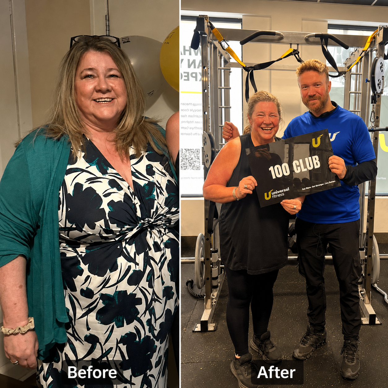 Sue Universal Fitness transformation, Stoke-on-Trent
