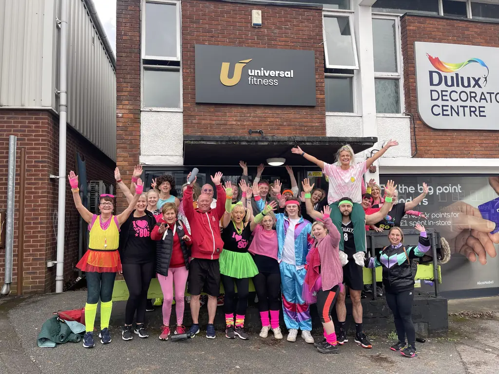 A friendly group training session at Universal Fitness gym in Stoke-on-Trent